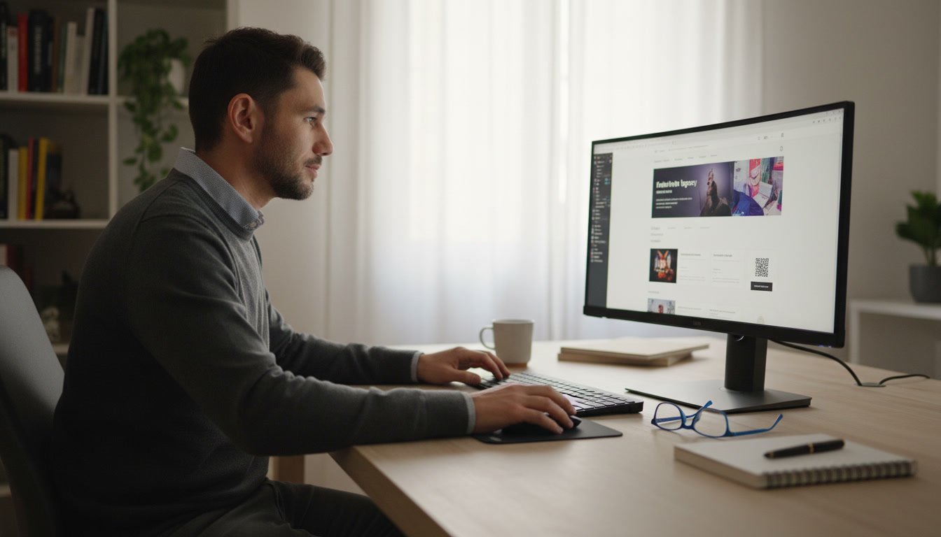 Diseñador web trabajando
